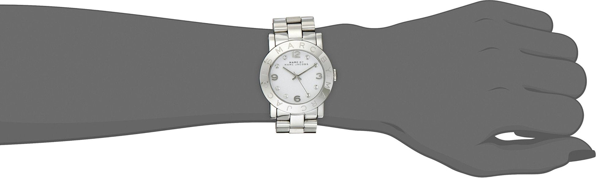  Shop Authentic Marc Jacobs Amy White Dial Silver Steel Strap Watch for Women - MBM3054 - Luxxuri