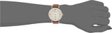  Shop Authentic Emporio Armani Gianni T Bar Quartz Mother of Pearl White Dial Brown Leather Strap Watch For Women - AR11040 - Luxxuri