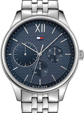  Shop Authentic Tommy Hilfiger Damon Chronograph Blue Dial Silver Steel Strap Watch for Men - 1791416 - Luxxuri