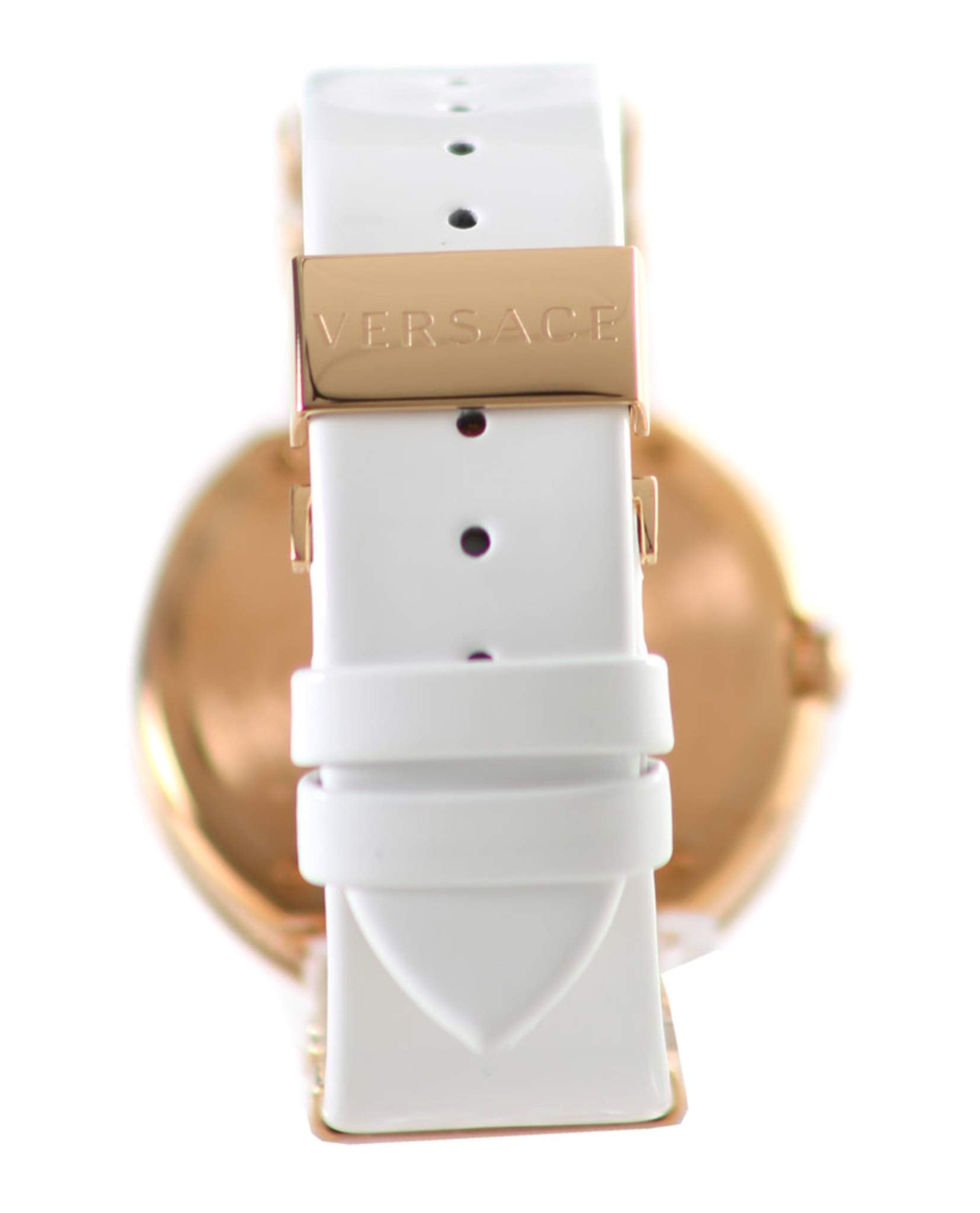  Shop Authentic Versace V Metal Icon Gold Dial White & Gold Strap Watch for Women - VLC040014 - Luxxuri