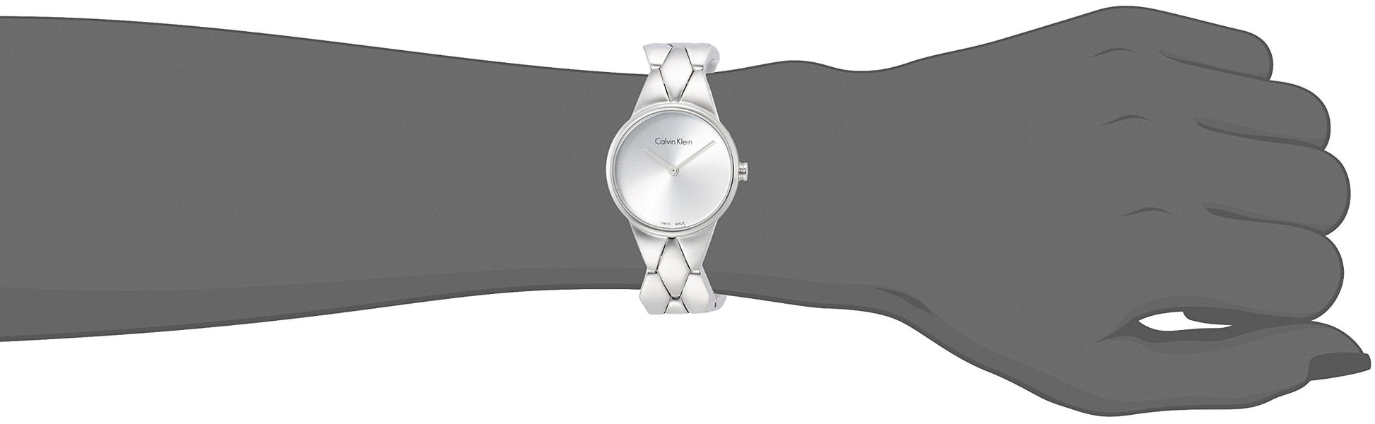  Shop Authentic Calvin Klein Minimal Silver Dial Silver Mesh Bracelet Watch for Men - K3M21126 - Luxxuri