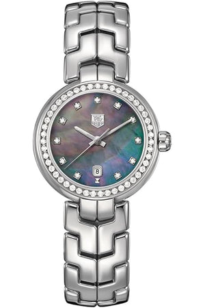  Shop Authentic Tag Heuer Link Trilogy Cameron Diaz Diamonds Mother of Pearl Dial Silver Steel Strap Watch for Women - WAT1419.BA0954 - Luxxuri