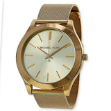  Shop Authentic Michael Kors Slim Runway Champagne Dial Gold Mesh Bracelet Watch for Women - MK3282 - Luxxuri