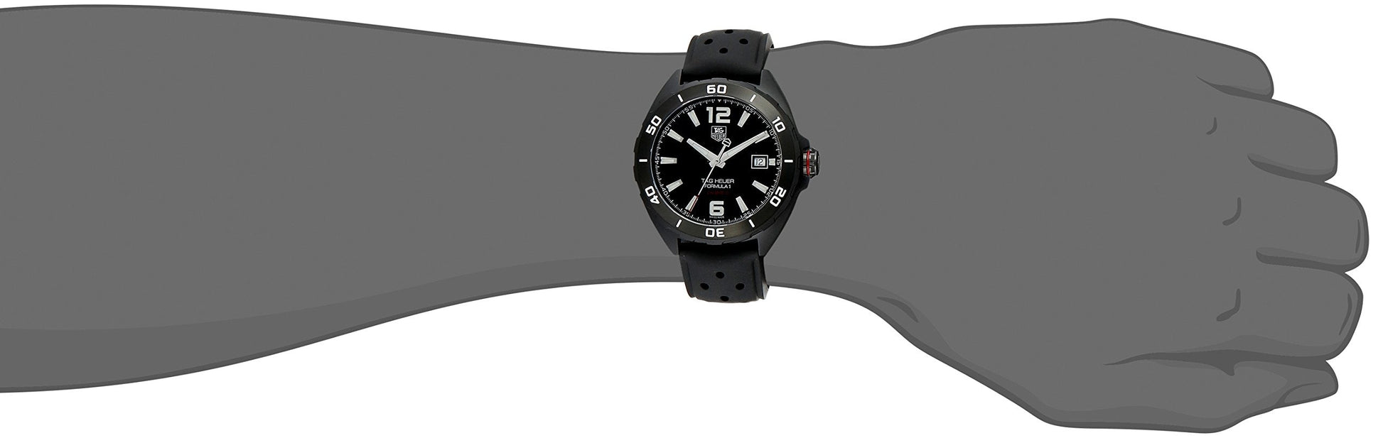  Shop Authentic Tag Heuer Formula 1 Automatic Black Dial Black Rubber Strap Watch for Men - WAZ2115.FT8023 - Luxxuri