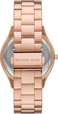  Shop Authentic Michael Kors Slim Runway Analog Rose Gold Dial Rose Gold Steel Strap Watch For Women - MK4733 - Luxxuri