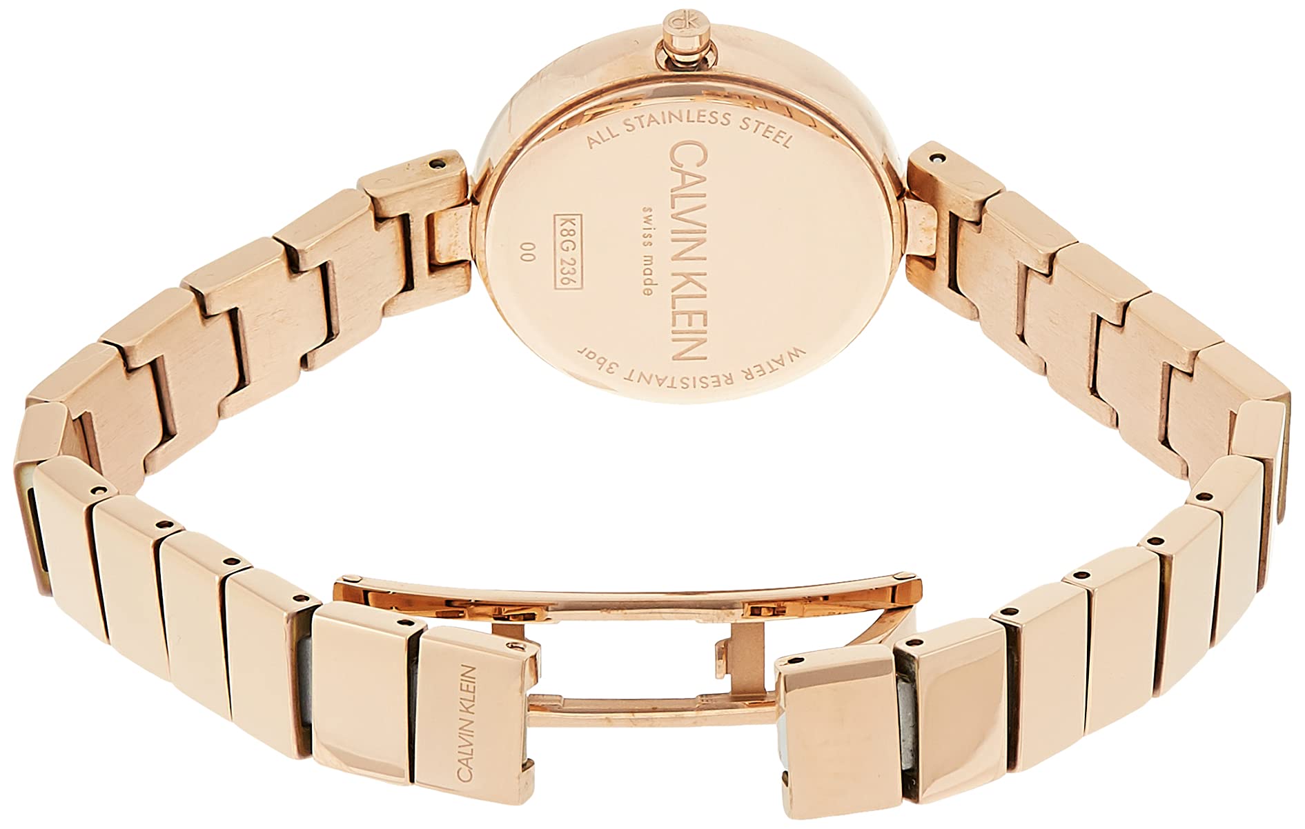  Shop Authentic Calvin Klein Authentic White Dial Rose Gold Steel Strap Watch for Women - K8G23646 - Luxxuri
