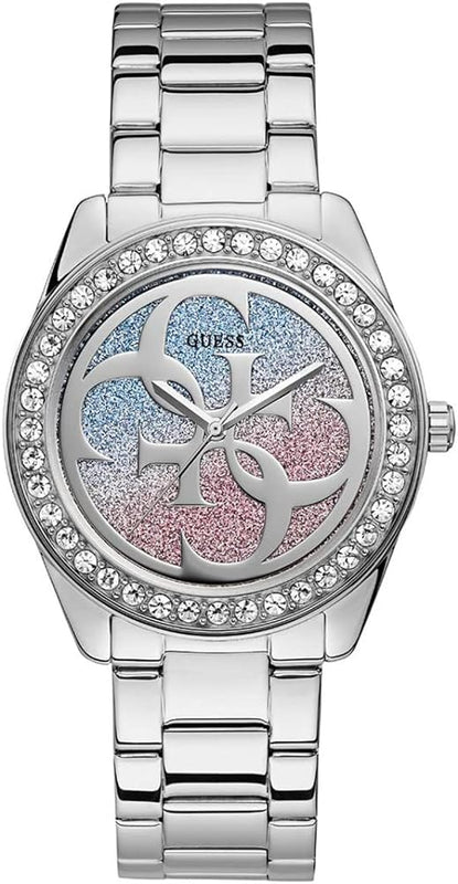  Shop Authentic Guess G Twist Diamonds Silver Dial Silver Steel Strap Watch For Women - W1201L1 - Luxxuri