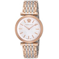  Shop Authentic Versace V-Twist White Dial Two Tone Mesh Bracelet Watch for Women - VELS00719 - Luxxuri