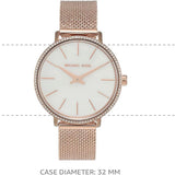  Shop Authentic Michael Kors Pyper Quartz Mother of Pearl White Dial Rose Gold Mesh Strap Watch For Women - MK4588 - Luxxuri