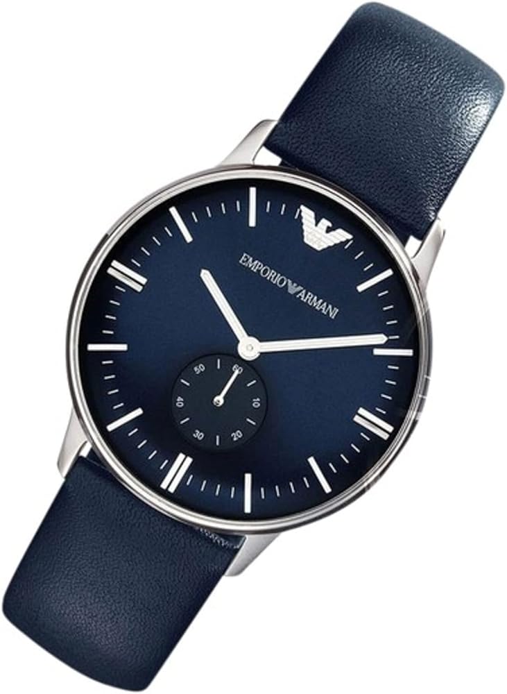  Shop Authentic Emporio Armani Analog Quartz Blue Dial Blue Leather Strap Watch For Men - AR1647 - Luxxuri