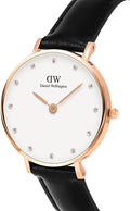  Shop Authentic Daniel Wellington Classic Sheffield White Dial Black Leather Strap Watch For Women - DW00100076 - Luxxuri