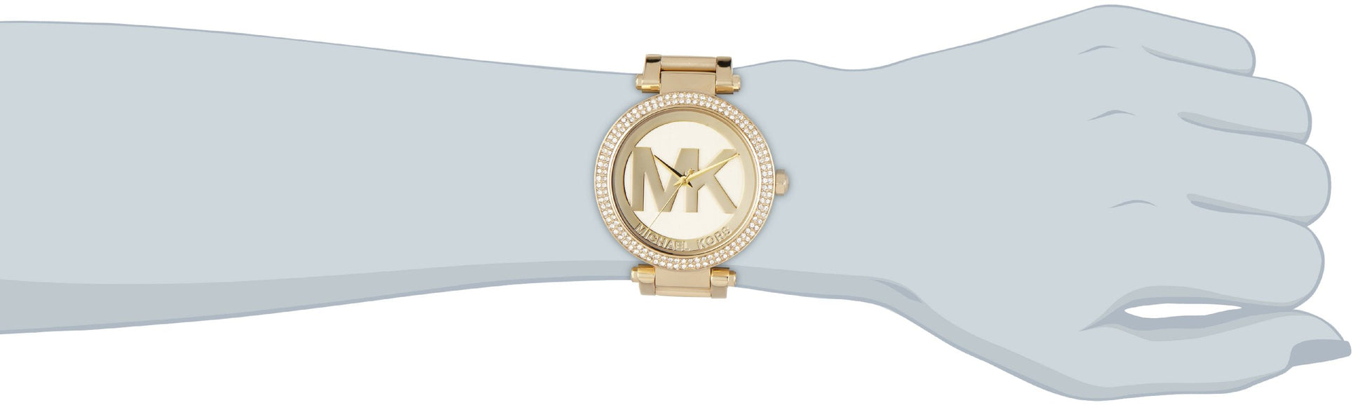  Shop Authentic Michael Kors Parker Diamonds Gold Dial Gold Steel Strap Watch for Women - MK5784 - Luxxuri