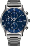  Shop Authentic Tommy Hilfiger Kane Quartz Blue Dial Black Steel Strap Watch for Men - 1791456 - Luxxuri