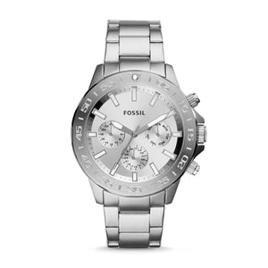 Shop Authentic Fossil Bannon Multifunction Chronograph Silver Dial Silver Steel Strap Watch for Men - BQ2490 - Luxxuri