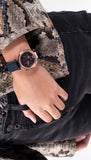  Shop Authentic Guess Solistice Diamonds Roe Gold Dial Black Rubber Strap Watch for Women - GW0484L2 - Luxxuri