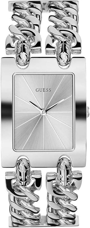  Shop Authentic Guess Mod Heavy Metal Silver Dial Silver Steel Strap Watch For Women - W1117L1 - Luxxuri