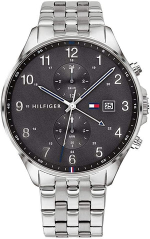  Shop Authentic Tommy Hilfiger West Quartz Black Dial Silver Steel Strap Watch For Men - 1791707 - Luxxuri