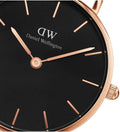 Shop Authentic Daniel Wellington Classic Petite Sheffield Black Dial Black Leather Strap Watch For Women - DW00100224 - Luxxuri
