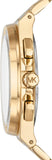  Shop Authentic Michael Kors Lennox Chronograph Gold Dial Gold Steel Strap Watch For Men - MK8989 - Luxxuri