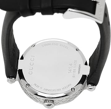  Shop Authentic Gucci Diamantissima Diamonds Black Dial Black Leather Strap Watch For Women - YA141403 - Luxxuri