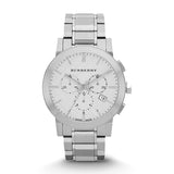  Shop Authentic Burberry The City Chronograph Silver Dial Silver Steel Strap Watch for Men - BU9350 - Luxxuri