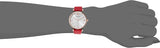  Shop Authentic Emporio Armani Gianni T Bar Silver Dial Red Leather Strap Watch For Women - AR1876 - Luxxuri