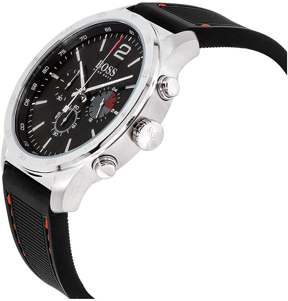  Shop Authentic Hugo Boss Professional Black Dial Black Silicone Strap Watch for Men - 1513525 - Luxxuri