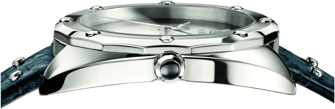  Shop Authentic Versace Shadov Quartz Silver Dial Black Snake Leather Strap Watch for Women - VEBM00118 - Luxxuri