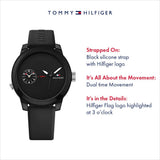  Shop Authentic Tommy Hilfiger Denim Black Dial Black Rubber Strap Watch for Men - 1791326 - Luxxuri