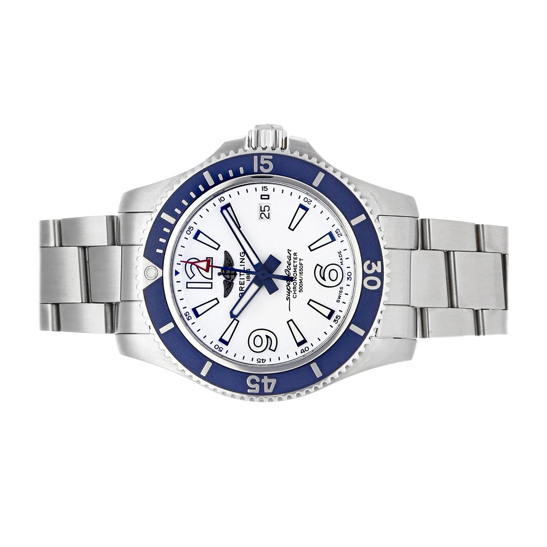  Shop Authentic Breitling Superocean 42mm White Dial Silver Steel Strap Watch for Men - A17366D81A1A1 - Luxxuri