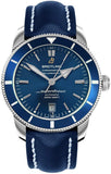  Shop Authentic Breitling Superocean Heritage II Calibre B20 42mm Blue Leather Strap Mens Watch - AB202016 - Luxxuri