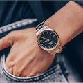  Shop Authentic Daniel Wellington Iconic Link Black Dial Rose Gold Steel Strap Watch for Women - DW00100210 - Luxxuri