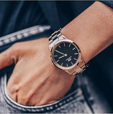  Shop Authentic Daniel Wellington Iconic Link Black Dial Rose Gold Steel Strap Watch for Women - DW00100210 - Luxxuri