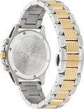 Shop Authentic Versace Greca Action Chronograph Quartz Silver Dial Two Tone Steel Strap Watch for Men - VE3J00522 - Luxxuri