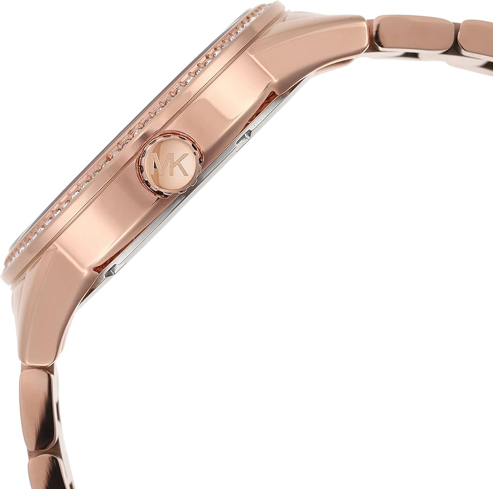 Shop Authentic Michael Kors Ritz Analog Crystals Silver Dial Rose Gold Steel Strap Watch for Women - MK6863 - Luxxuri