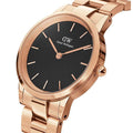  Shop Authentic Daniel Wellington Iconic Link Black Dial Rose Gold Steel Strap Watch for Women - DW00100212 - Luxxuri