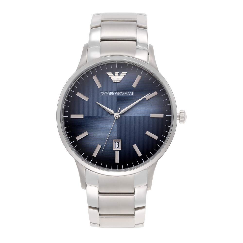  Shop Authentic Emporio Armani Renato Quartz Blue Dial Silver Steel Strap Watch For Men - AR11182 - Luxxuri