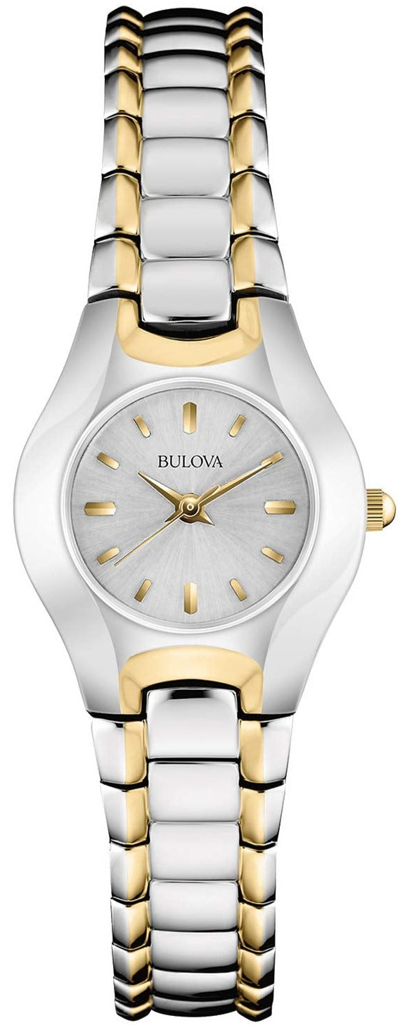  Shop Authentic Bulova Classic White Dial Two Tone Steel Strap Watch for Women - 98T84 - Luxxuri