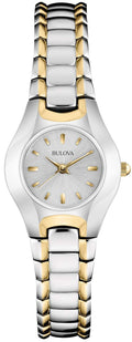  Shop Authentic Bulova Classic White Dial Two Tone Steel Strap Watch for Women - 98T84 - Luxxuri