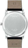  Shop Authentic Movado Museum Blue Dial Black Leather Strap Watch For Men - 607013 - Luxxuri