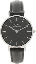  Shop Authentic Daniel Wellington Classic Petite Reading Black Dial Black Leather Strap Watch For Women - DW00100235 - Luxxuri