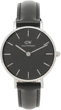  Shop Authentic Daniel Wellington Classic Petite Sheffield Black Dial Black Leather Strap Watch For Women - DW00100236 - Luxxuri