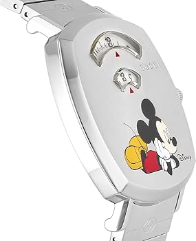  Shop Authentic Gucci Grip Disney Mickey Mouse Silver Dial Silver Steel Strap Watch For Women - YA157418 - Luxxuri