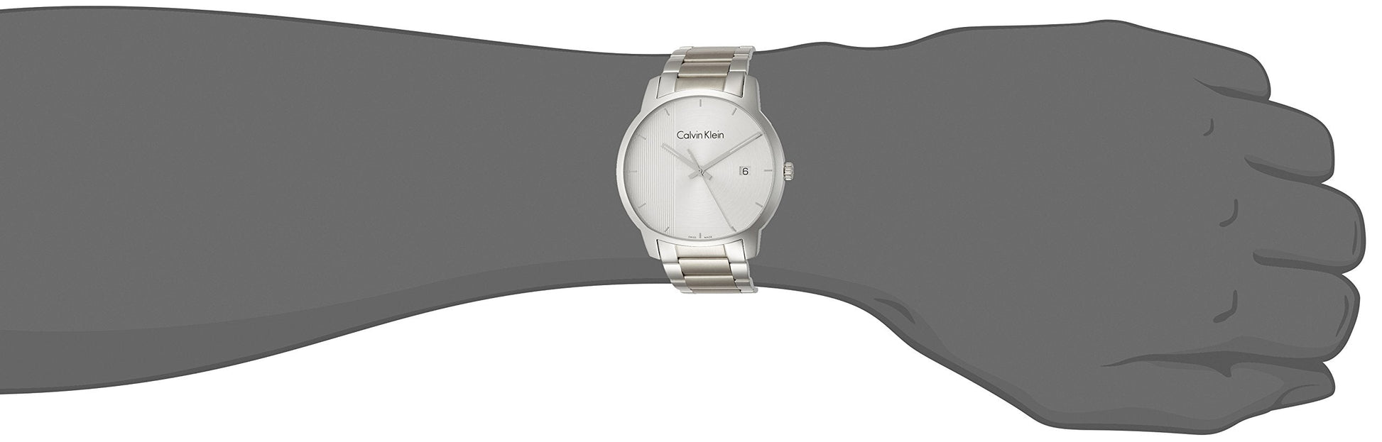  Shop Authentic Calvin Klein City Silver Dial Silver Steel Strap Watch for Women - K2G23126 - Luxxuri