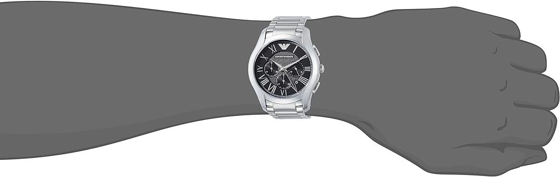  Shop Authentic Emporio Armani Valente Chronograph Quartz Black Dial Silver Steel Strap Watch For Men - AR11083 - Luxxuri