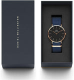  Shop Authentic Daniel Wellington Classic Bayswater Black Dial Black NATO Strap Watch For Men - DW00100277 - Luxxuri