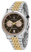  Shop Authentic Maserati Legend Chronograph 42mm Brown Dial Two Tone Steel Strap Watch For Men - R8873638003 - Luxxuri