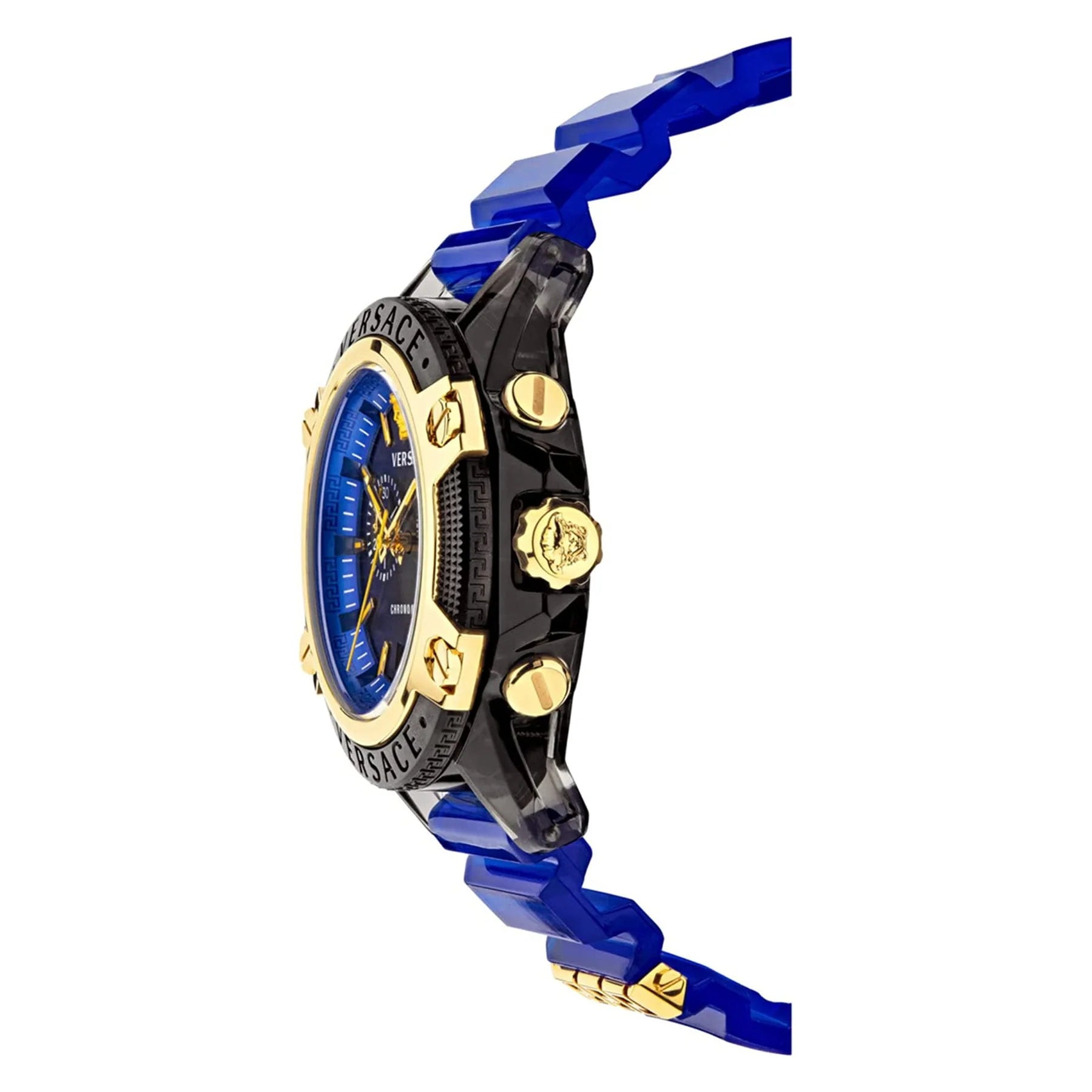  Shop Authentic Versace Icon Active Chronograph Black Dial Blue Rubber Strap Watch For Men  VEZ700521 - Luxxuri