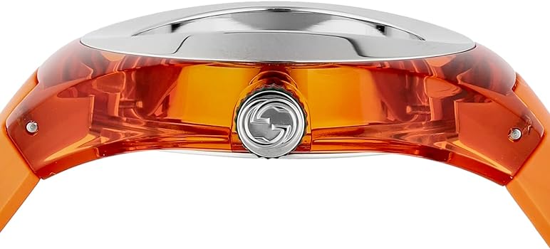  Shop Authentic Gucci Sync XXL Quartz Orange Dial Orange Rubber Strap Unisex Watch - YA137108 - Luxxuri
