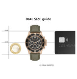  Shop Authentic Michael Kors Everest Analog Black Dial Green Leather Strap Watch For Men - MK9090 - Luxxuri